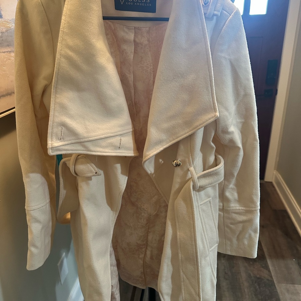 Guess Women's Cream Trench Coat